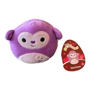 Squishmallows Purple Hartman Monkey 5” Plush Valentine’s Edition 2025 NEW